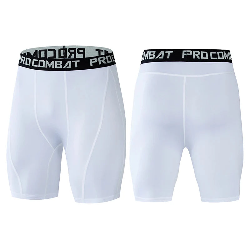 Pantalones cortos de culturismo Entrenamiento físico  Gimnasio Hombre Músculo vivo Medias de compresión elásticas Leggins flacos Hombre