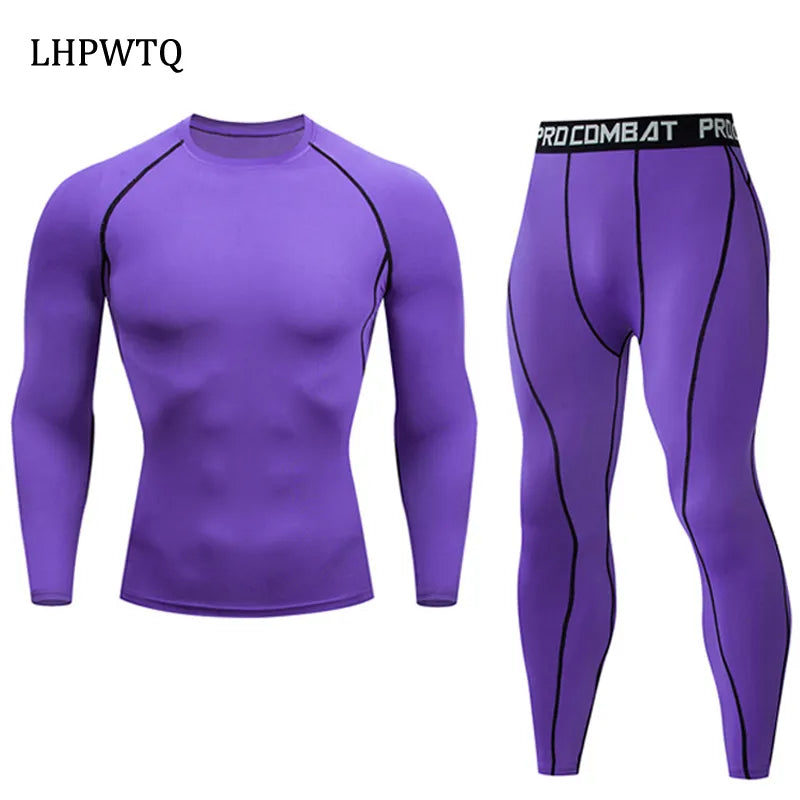 Ropa interior térmica de secado rápido para hombre Ropa deportiva de compresión para correr Mallas de baloncesto Gimnasio Fitness Jogging Sportswe