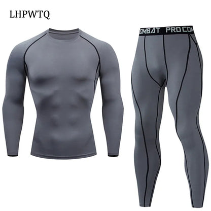 Ropa interior térmica de secado rápido para hombre Ropa deportiva de compresión para correr Mallas de baloncesto Gimnasio Fitness Jogging Sportswe