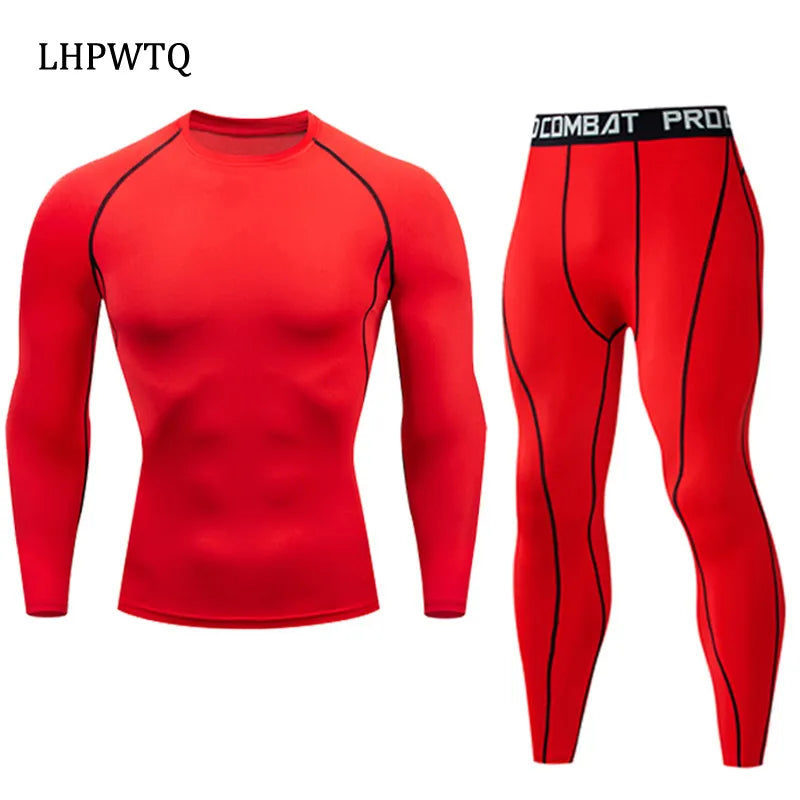 Ropa interior térmica de secado rápido para hombre Ropa deportiva de compresión para correr Mallas de baloncesto Gimnasio Fitness Jogging Sportswe