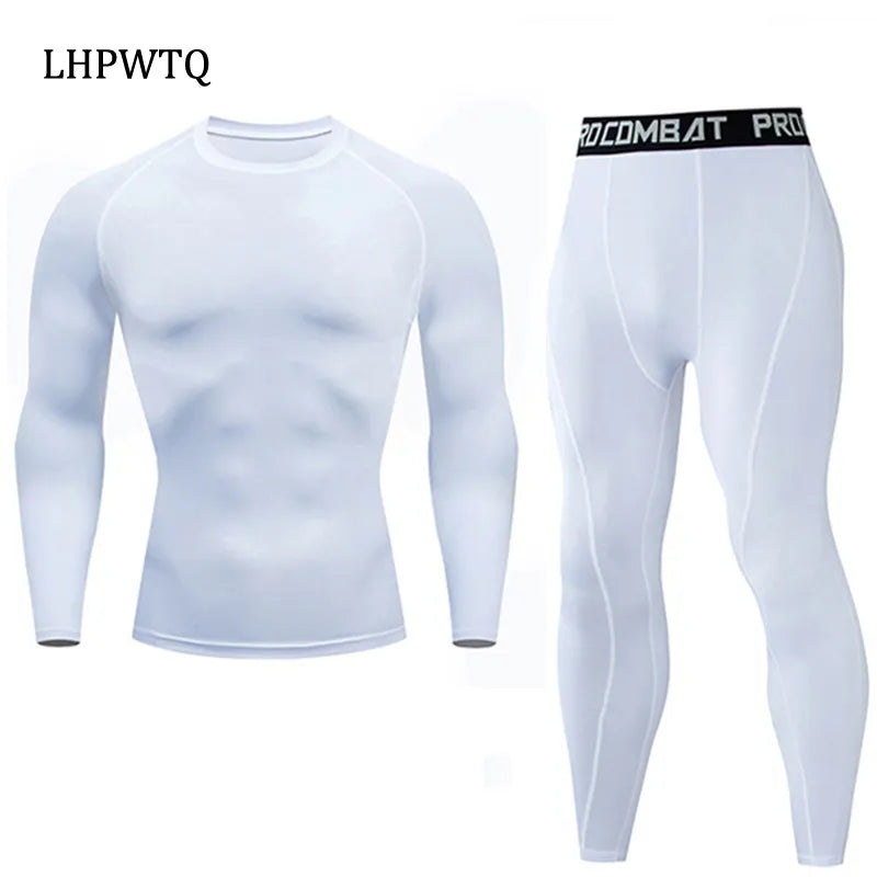 Ropa interior térmica de secado rápido para hombre Ropa deportiva de compresión para correr Mallas de baloncesto Gimnasio Fitness Jogging Sportswe