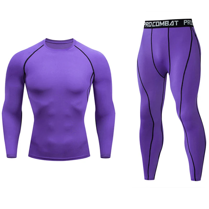 Ropa interior térmica de secado rápido para hombre Ropa deportiva de compresión para correr Mallas de baloncesto Gimnasio Fitness Jogging Sportswe