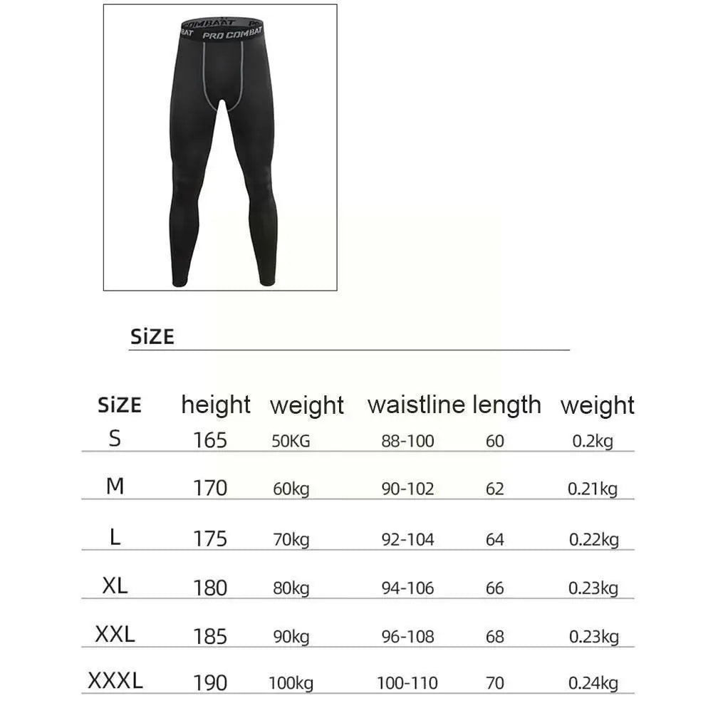 Panaltón Hombres de compresión apretado Leggings Running Deportes Hombre Workout Pantalones Pantalones Jogging Seco Yoga Pantalones Quick Fitness Formación B7h5