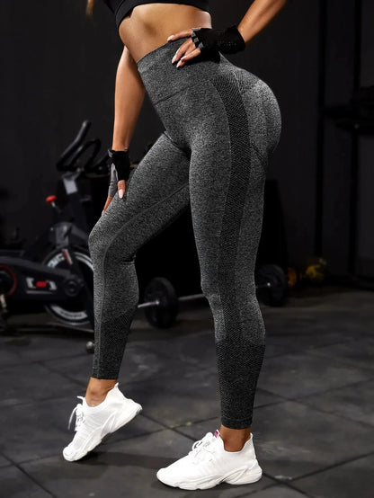 Pantalones de mujer 2 piezas Yoga Legging Entrenamiento sin costuras Cintura alta Butt Liftings Athletic Leggings