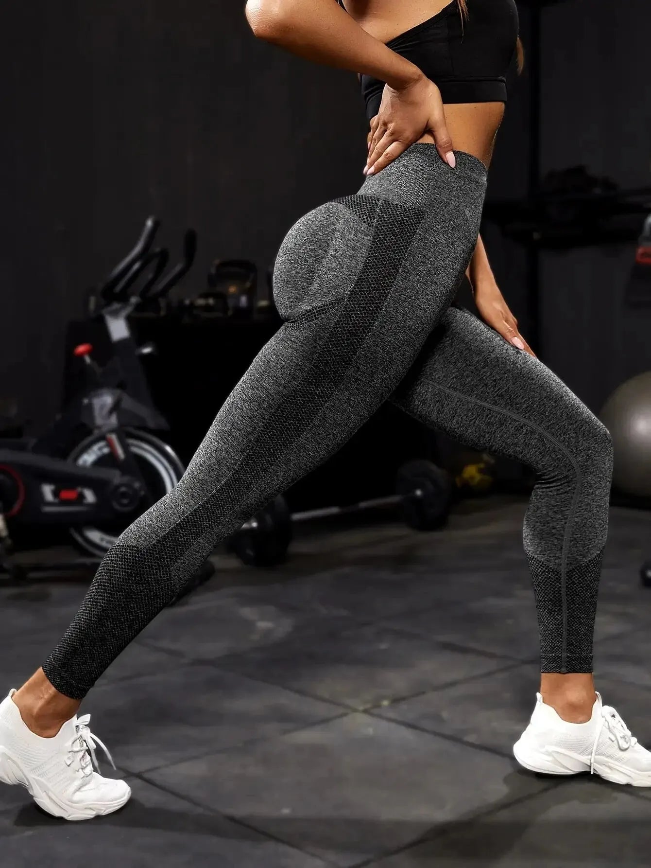 Pantalones de mujer 2 piezas Yoga Legging Entrenamiento sin costuras Cintura alta Butt Liftings Athletic Leggings